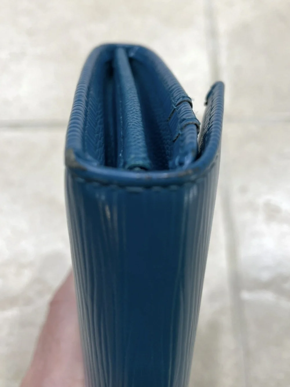 Louis Vuitton Epi Sarah Wallet Toledo Blue Long Wallet